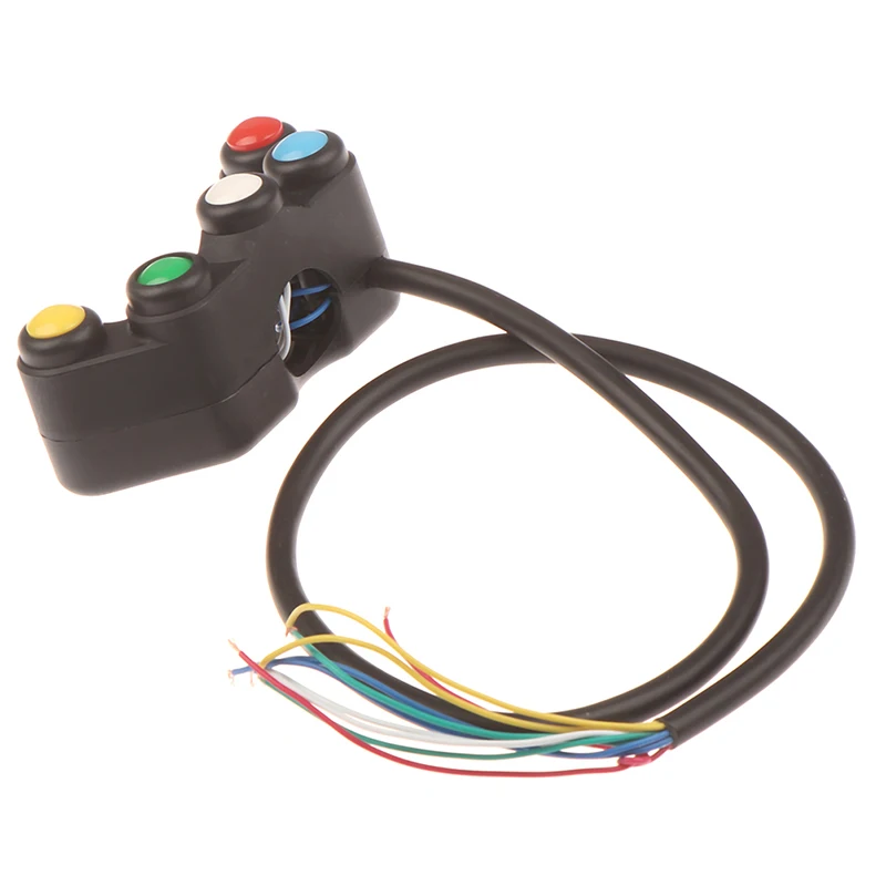 

Universele 5 knop Array Motorfiets Switches Racefietsen Motorcross 22mm Stuur Schakelaars Montage Handvat bar schakelaar