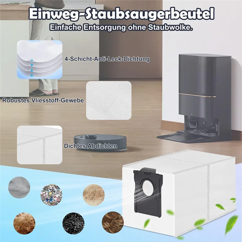 ABUD-Pengganti Aksesori Kompatibel untuk Penyedot Debu Robot Dreame X40 Ultra Complete / X40, Sikat Utama, Filter