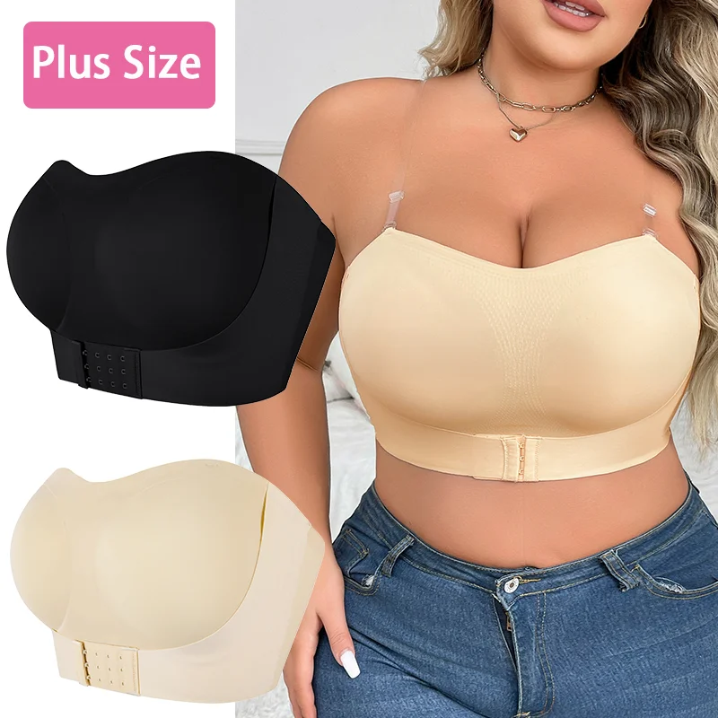 

Women Plus Size Push Up Sexy Bra Seamless Underwear Wireless Comfort Bras Removable Strap Brassiere Padded Anti-slip Lingeries