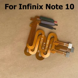 For Infinix Note 10 Fingerprint Sensor Power Button Flex Cable Touch ID Sensor Home Buttons Smartphone X693