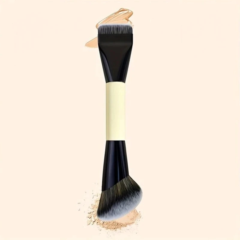Double Headed Foundation Brush Vegan Cruelty Free Angled Foundation Brush Set Professional Beauty Blending Tool