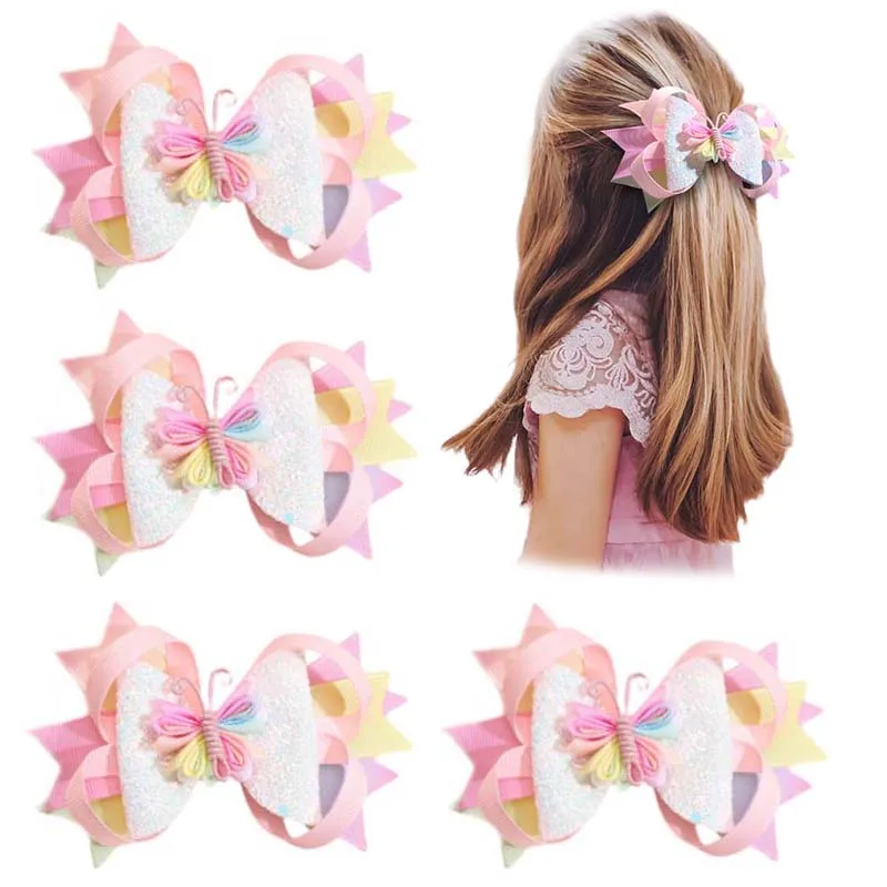 Ncmama-horquilla de mariposa con purpurina para niña, accesorios para el cabello, pinza para el pelo, pasador, horquillas, accesorios para el cabello