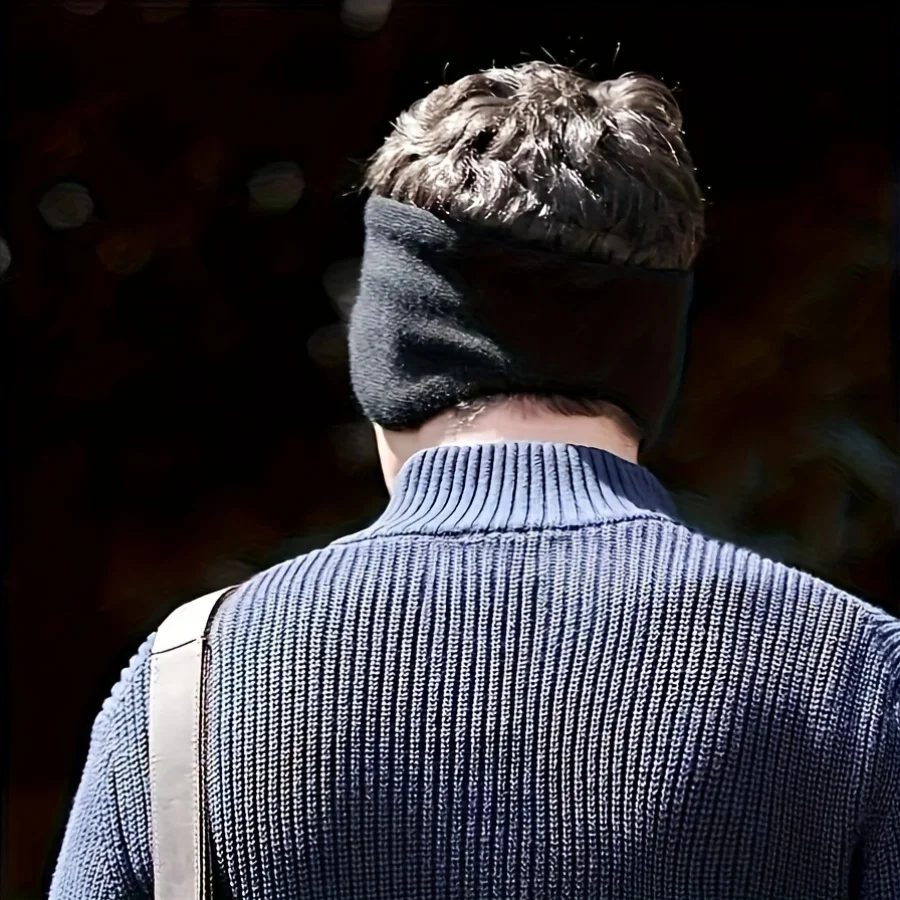 1 قطعة الرجال الشتاء مبطن وسميكة تدفئة الأذن لمنع البرد والرياح الدافئة الأذن يفشل الراحة لتشغيل الشتاء #5