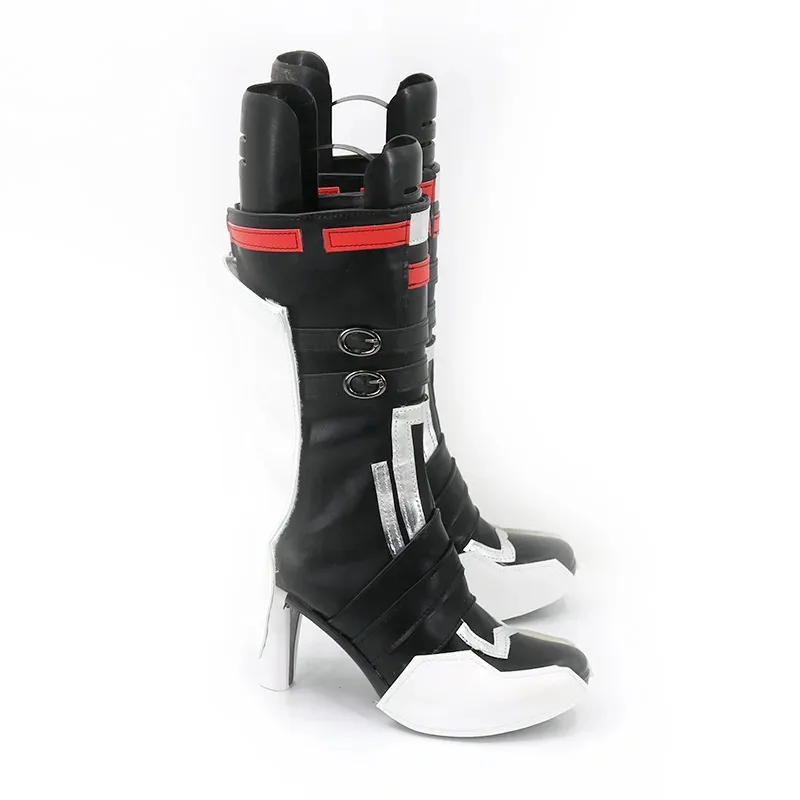 

25COSGame GRAY RAVEN PUNISHING Cosplay Shoes High Heel PU Leather Shoes Halloween Carnival Boots Cosplay Prop Custom Made