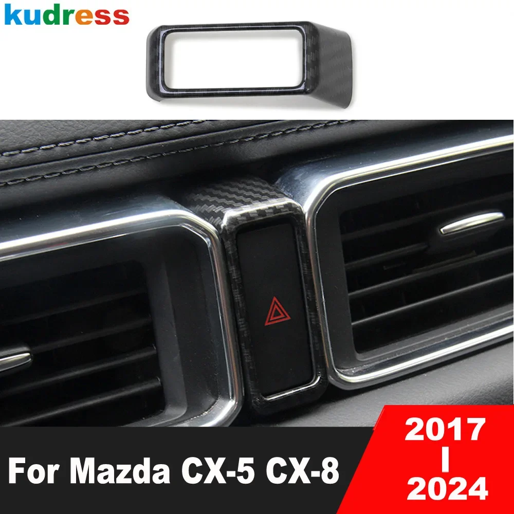 para-mazda-cx5-cx-5-kf-cx-8-2017-2021-2022-2023-2024-console-central-do-carro-de-carbono-luz-de-advertencia-lampada-capa-guarnicao-acessorios-interiores