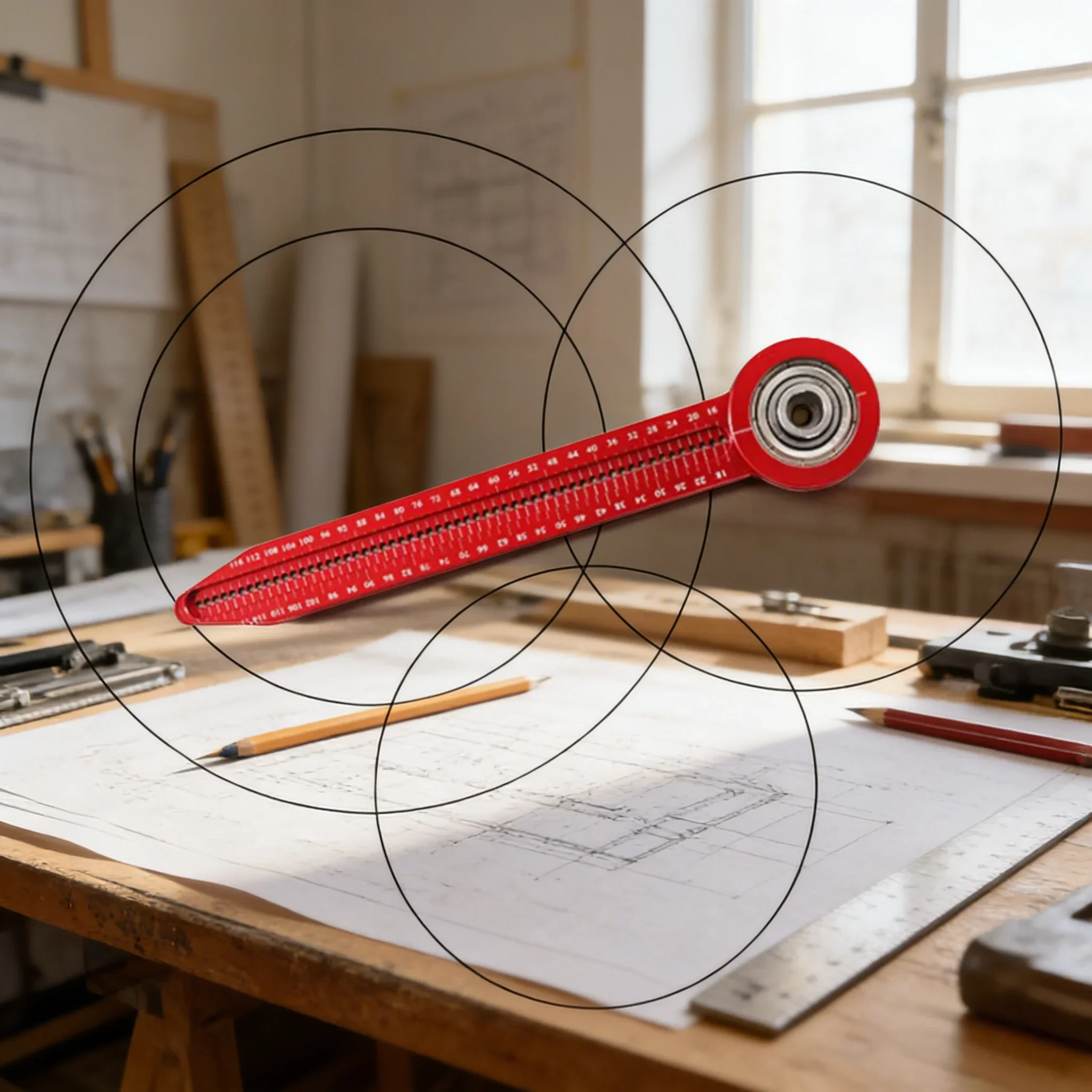Precision Tiny Circle Maker Alloy Scribe 360 Degree Round Marking Gauge Carpenter Tool Portable Compass
