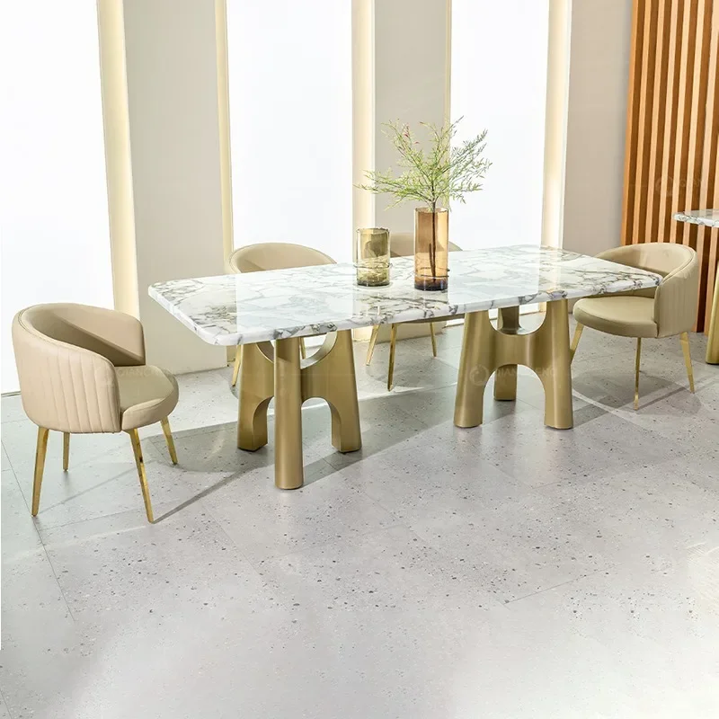 Marble Dining Table Luxury Mansion Villa Restaurant Home Dining Table