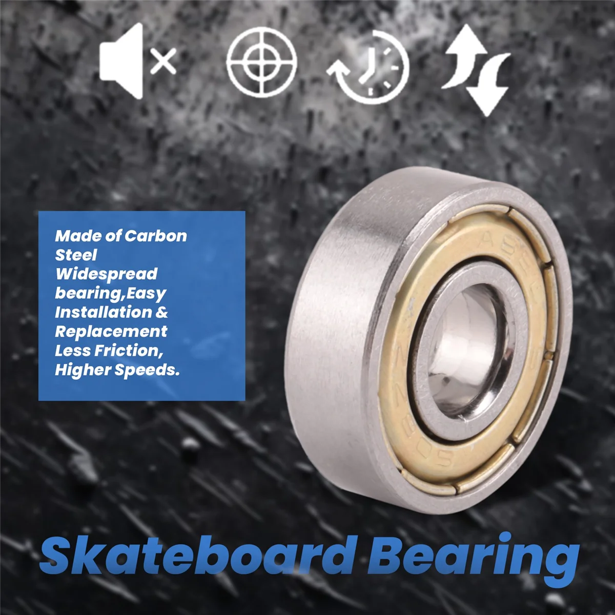 FLLF 10pcs 8 x 22 x 7mm Rodamentos para scooter de skate Rodas ABEC-5 608ZZ