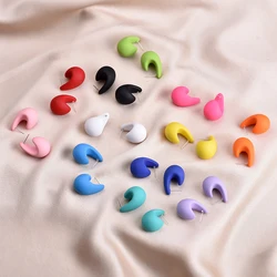 Pendientes de tuerca de gota de agua para mujer, Color caramelo, clásico, Simple, acrílico, rojo, azul, negro, ligero, coreano, joyería de moda
