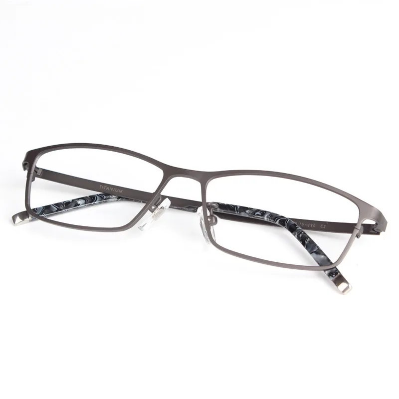 KUXA ビジネス処方メガネ チタン眼鏡 クリア近視レンズ 遠視光学眼鏡 抗ブルーライト読書