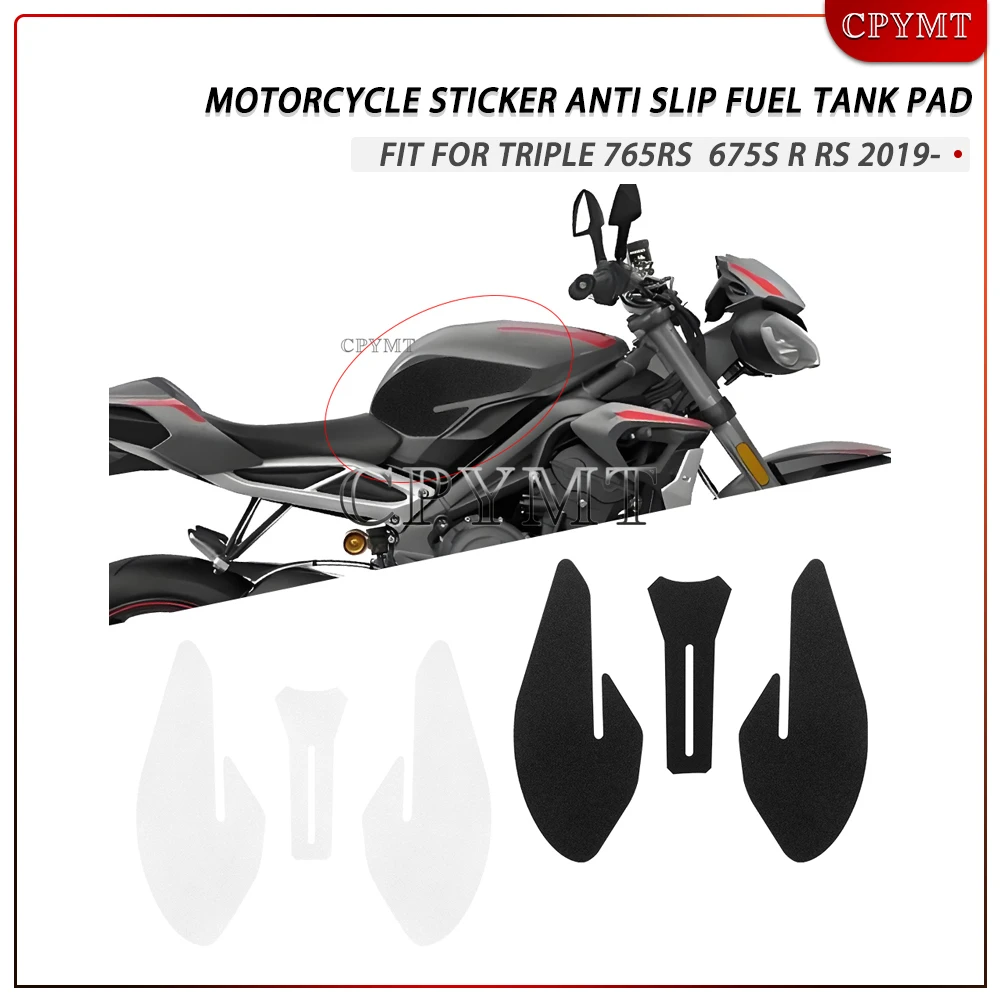 

Fit for Triple 765RS 675S R RS 2019- Motorcycle Sticker Anti slip Fuel Tank Pad Frosted Side Gas Knee Grip Traction Pads