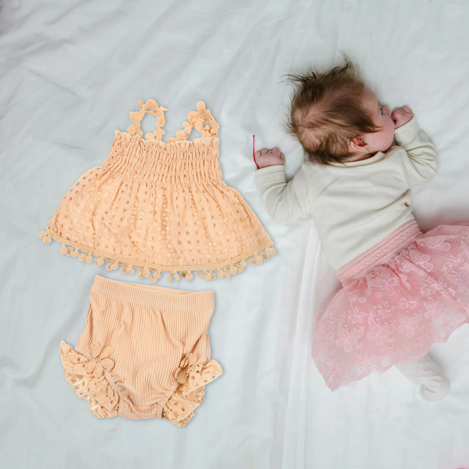 

Breathable Baby 80cm Short Set Girls Clothing Newborn Cotton Top Infant Girlish Charm Baby Girl Outfit Soft Fabrics