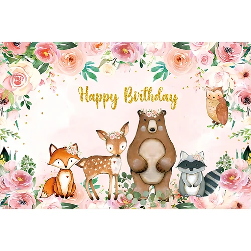 Imagen 2 del producto Fondo de Safari de animales de la selva, bosque Tropical, fiesta de 1er cumpleaños para niño y niña, decoración para fiesta de bienvenida de bebé recién nacido, pancarta de fotografía
