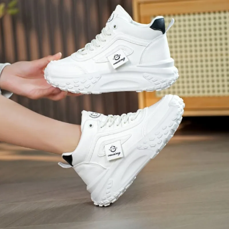 Woman Winter Platform Sneakers with Fur Fashion Warm Sports Safety Shoes Women Comfort Running Thick Sole Skateboard Ankle Boots image 4