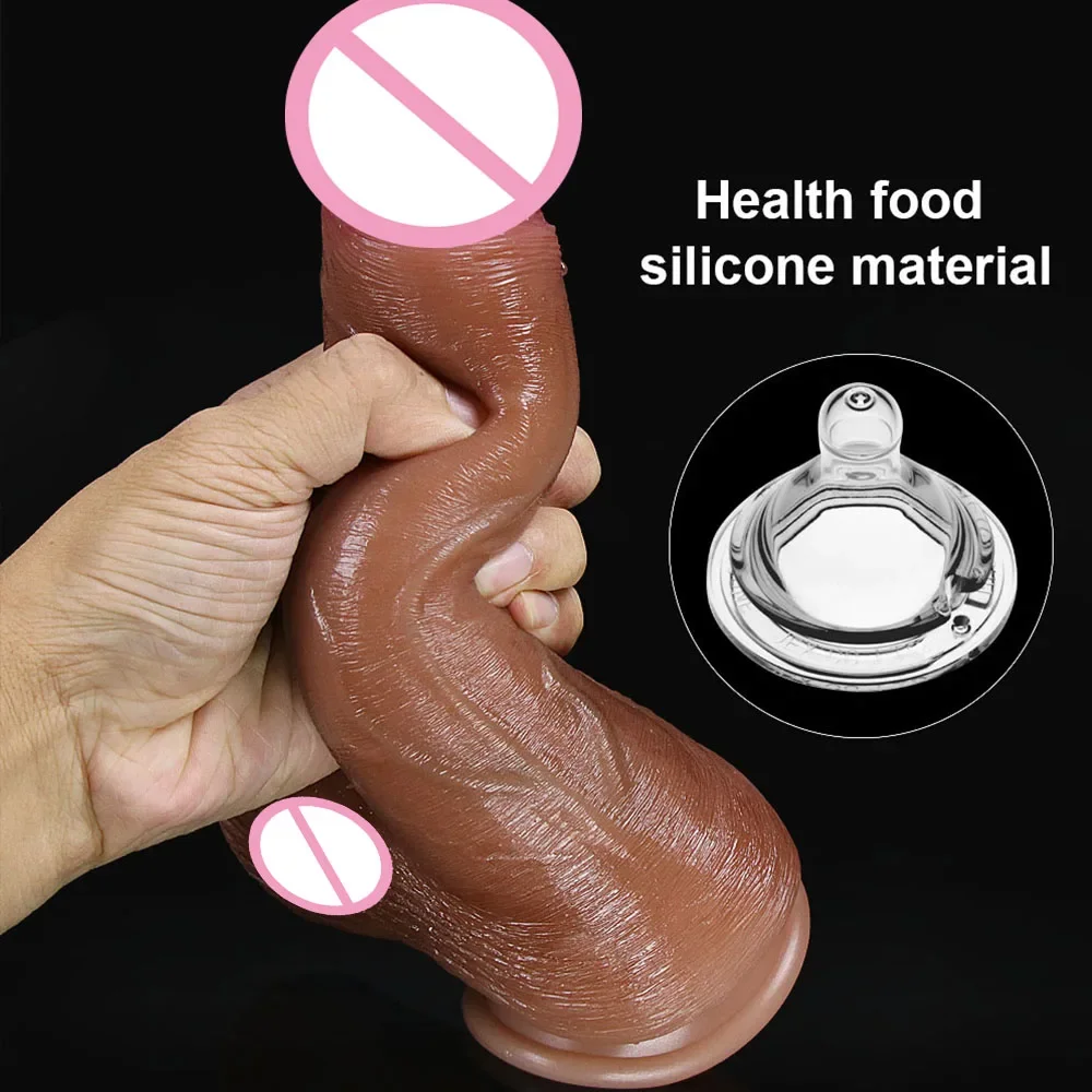 Soft Feeling Realistic Penis Suction Cup Dildo Female Vaginal Masturbators Small Silicone Cock Anal Plug Sexeuel for Women Men