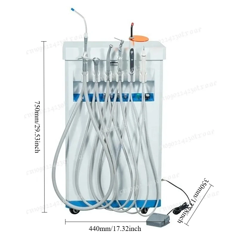 Portable Removable Cart Veterinary Dental Unit with Suction for Animal Teeth Cleaning Mobile Pet Dental Equipment
