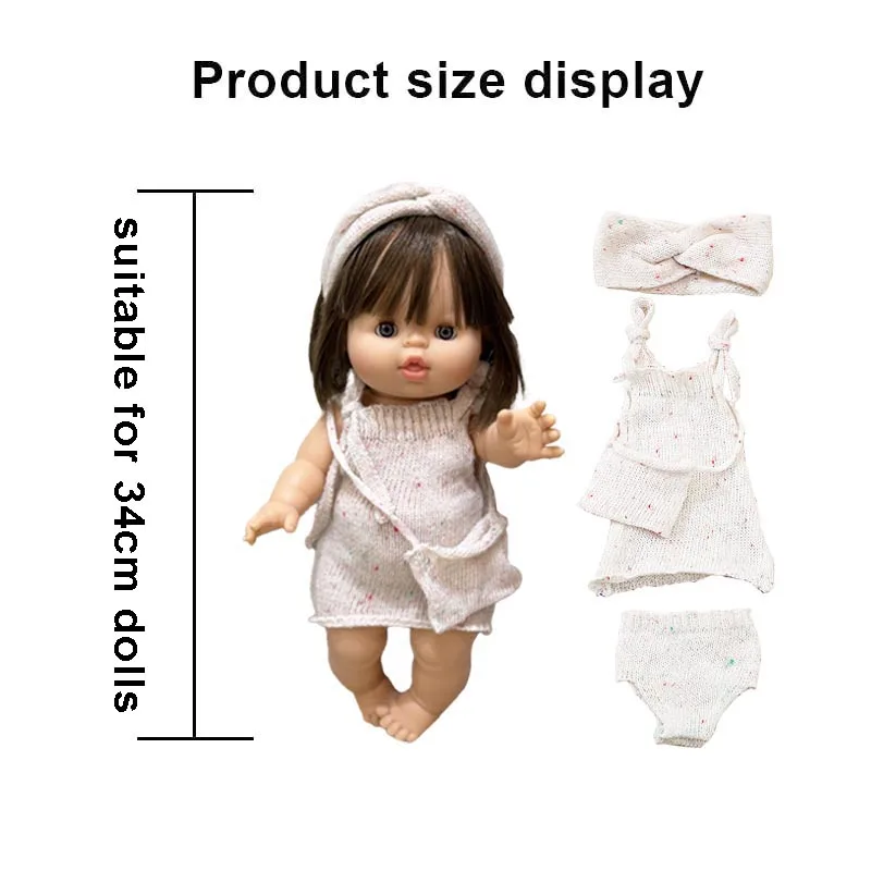 Nuovi vestiti per le bambole vestito tuta vestito per 34 cm 13,39 pollici Baby Doll Girl carino Reborn vestiti per bambole accessori bambini giocattoli fai da te regali