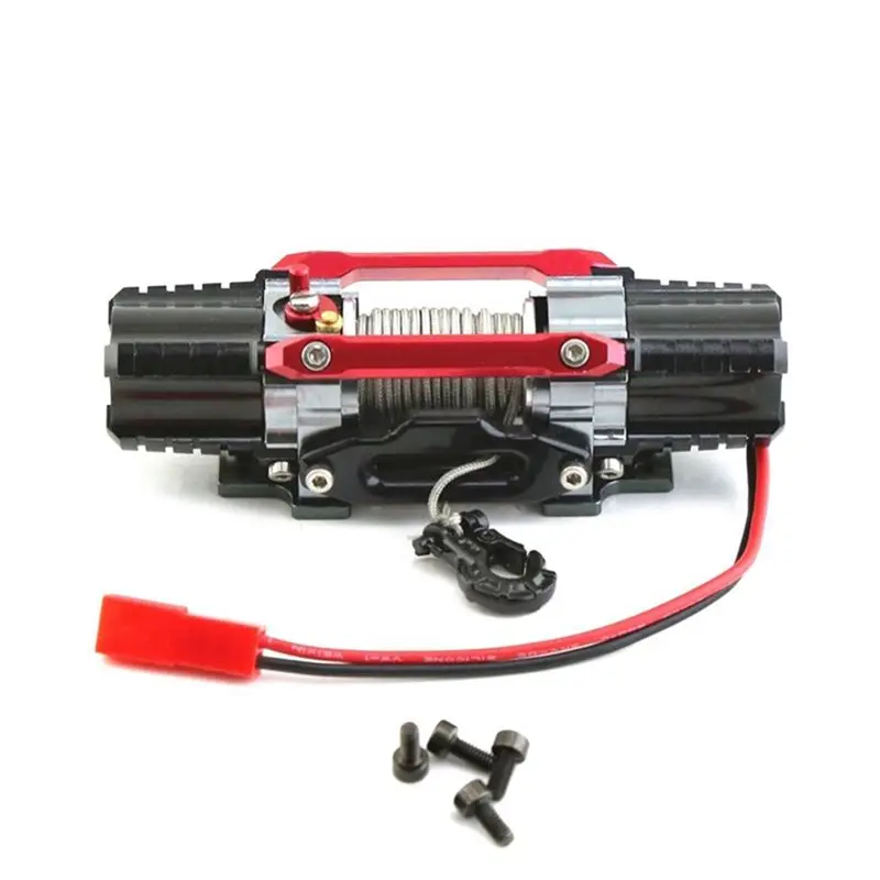 Superr-Dual Motor Metal Simulated Winch For 1/8 1/10 RC Crawler Car Axial SCX10 TRAXXAS TRX4 RC4WD D90 KM2 Upgrade Parts