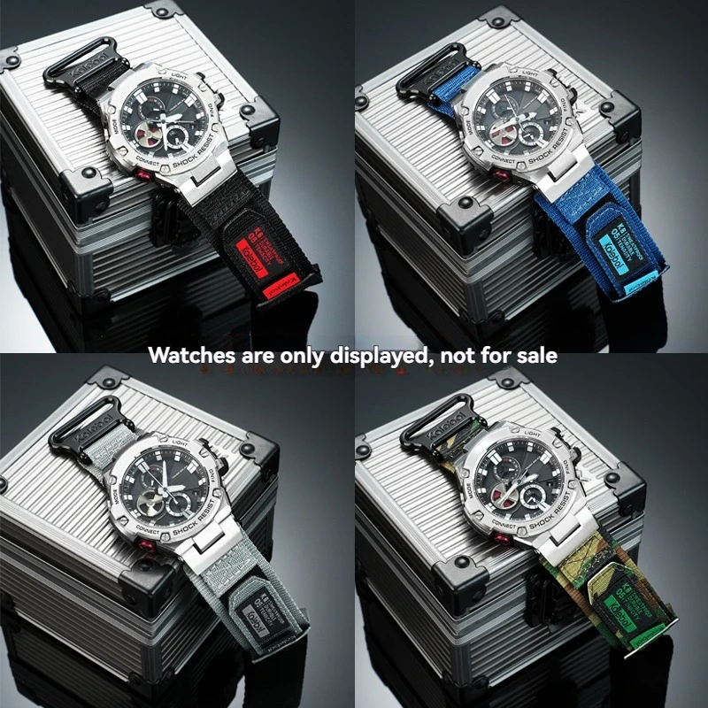 Voor G-SHOCK GST-B100 Metalen Adapter GST-W300/s110/GST-210/S130 Refit Nylon Band Roestvrij Stalen Gezamenlijke horlogeband accessoires 22mm