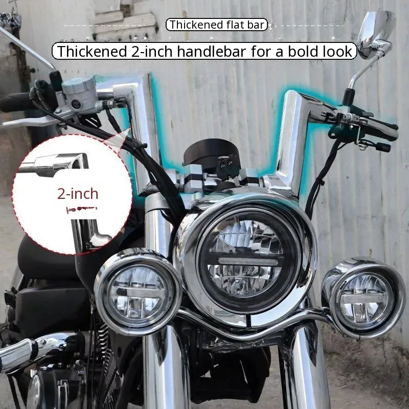 For Lifan V400 / V16 Ape Hanger Handlebars, 51mm Thickened Tube High Steering Handlebar Motorcycle Mod Accessories