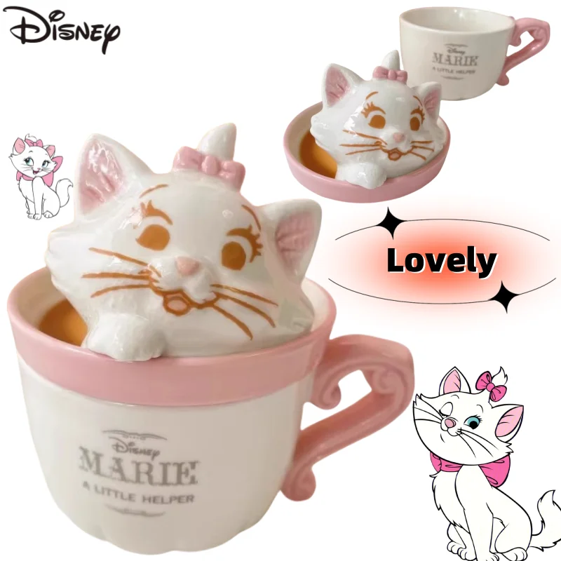 

Креативный мультфильм Disney Marie, трехмерное моделирование, офисное общежитие, ценная чашка для кофе с молоком, праздничные подарки для подруги