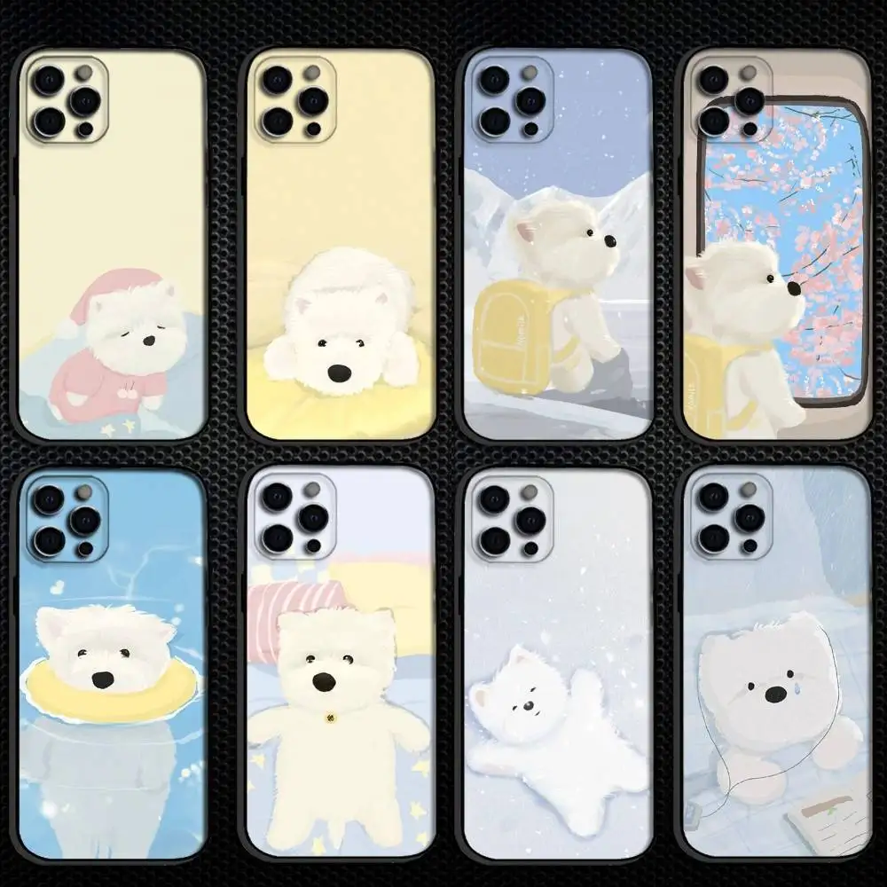 

Daily Life of a Soft and Adorable Puppy Phone Case For iPhone 16,15,14,13,12,11 Plus,Pro Max, Others Soft Black Cover