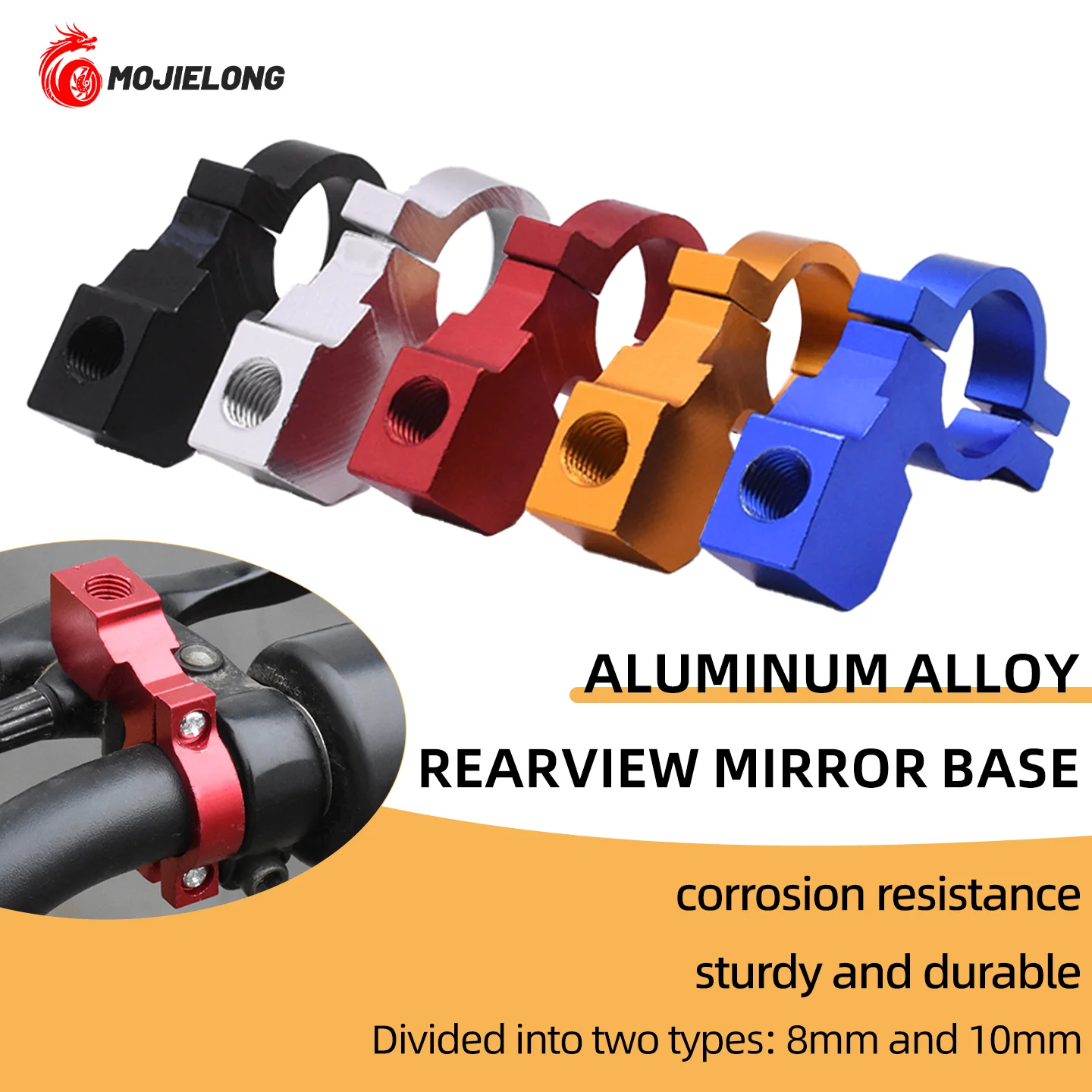 

Aluminum bracket for universal motorcycle rearview mirror, adapter, rearview mirror base, multi-functional modification