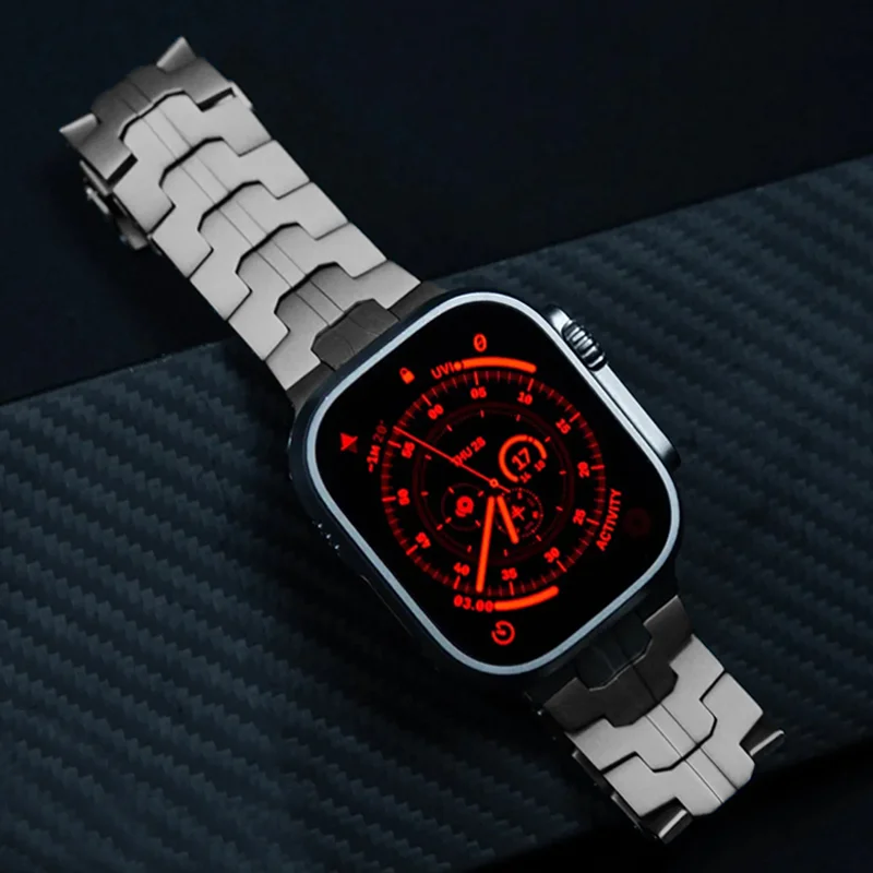 Titanium Strap for Apple Watch Ultra 49mm Band Luxury Correa Strap Men IWatch Series 8 7 SE 6 5 4 3 45mm 41mm 40mm 38 42mm 44mm