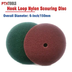 10pcs 6-inch/150m Power Scrub Pads for Drill Polish Scouring Pad Hook & Loop Non-woven Abrasive Sanding Disc industrial Cleaning