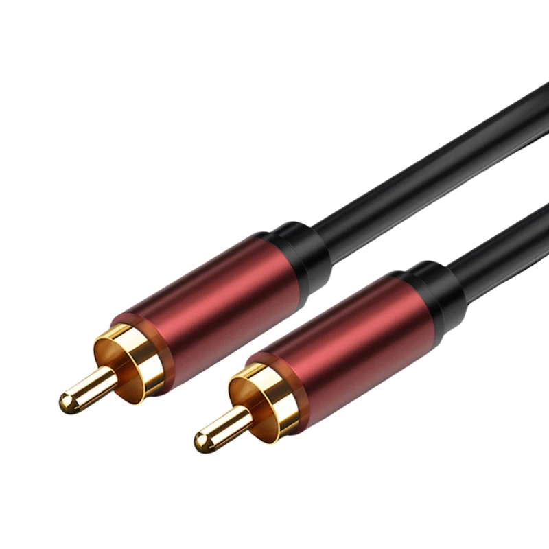 Q6PA Media Cable Cord for Speaker and Player Use with Gold Metal Ends, Foil Wrap, PVC Cover and Indoor Sound Unit Care Daily