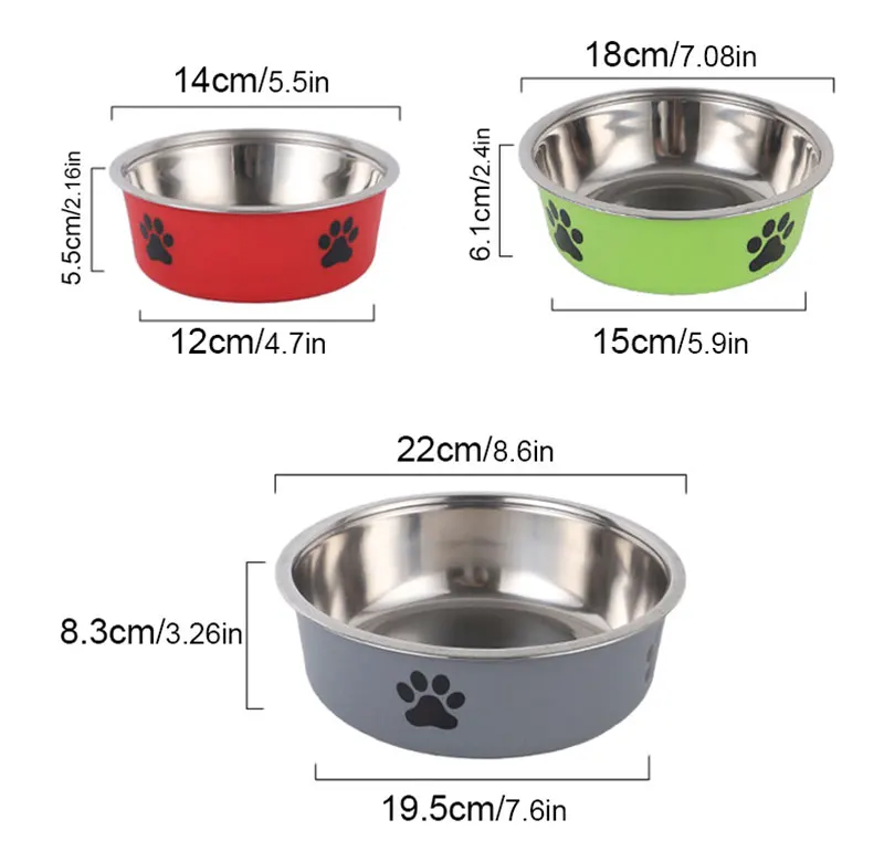 Hundenapf mit rutschfester Gummibasis und Trinknapf für kleine Katzen und Hunde, Edelstahl-Futternapf für Haustiere – Detail 2