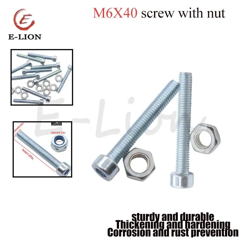 

NOW 6x40 винты для крыльев стальные для электрического скутера Citycoco, китайский скутер 6*40, аксессуары