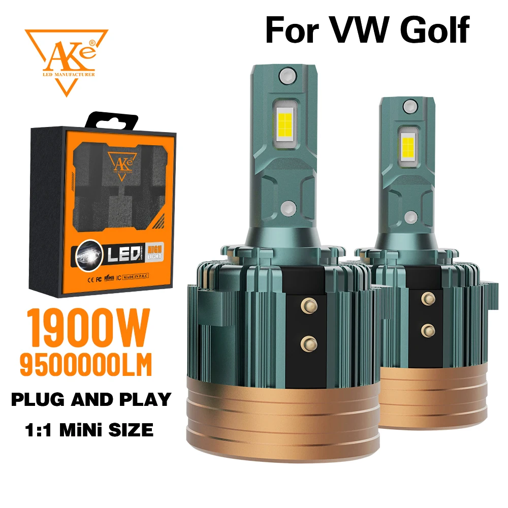 

Для автомобиля Vw Golf светодиодная фара, лампа Canbus 9500000LM без ошибок, сменная галогенная лампа 1:1, установка светодиодной лампы без потерь
