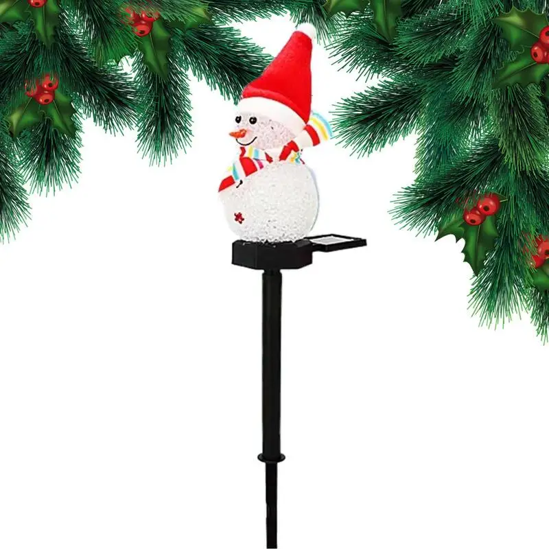 

Snowman Yard Stake Solar Powered Snowman Lights Waterproof Solar Christmas Decorations Outdoor Solar Energy For Christmas