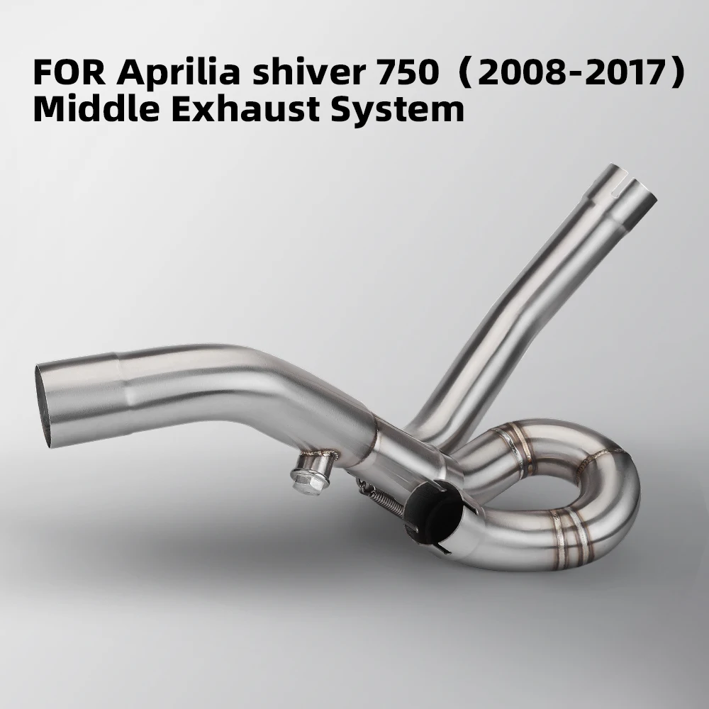 

Motorcycle Exhaust Middle Link Pipe Slip-On Escape Moto Mid Tube For Aprilia Shiver750 SL750 Shiver 750 2008-2017