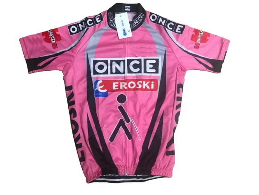 ONCE EROSKI TEAM PINK Retro clásico Ciclismo Jerseys bicicleta de carreras verano manga corta Ropa Ciclismo Ropa Maillot