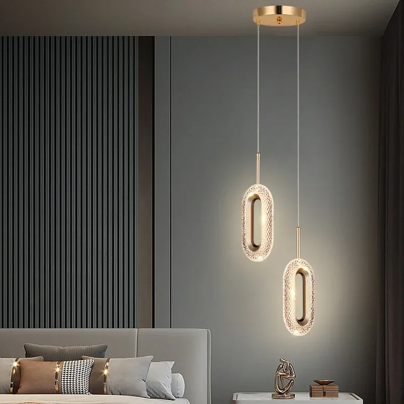 Light Luxury Pendant Light Modern Minimalist Living Room Home Decoration Living Room Master Bedroom Dining Room Metal LED Lights