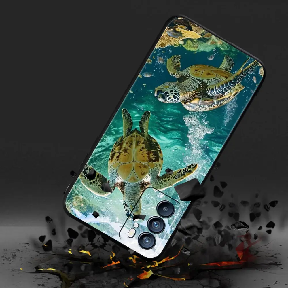 เคสโทรศัพท์สําหรับOppo Reno13 Reno12 Reno11 F Reno10 Pro A54 A53 A95 A76 A74 A57 A98 A80 A79 5G A78 4G Cool Oceanเต่า
