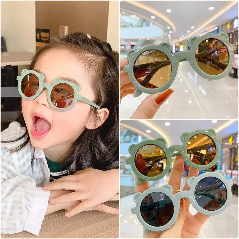 

Eyewear Baby Round Frame Sunglasses Personality UV Protection Glasses For Boys Children Girls Cute Kids Gradient Sunglasses T172