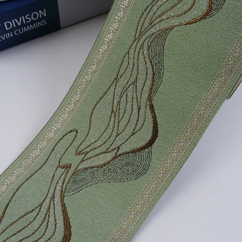 25M/Lot 12cm Wide Scenic Mountain Embroidery Jacquard Lace Ribbon Belt Curtain Accessories Pillow Edge Sofa Decor Lace Belt DIY