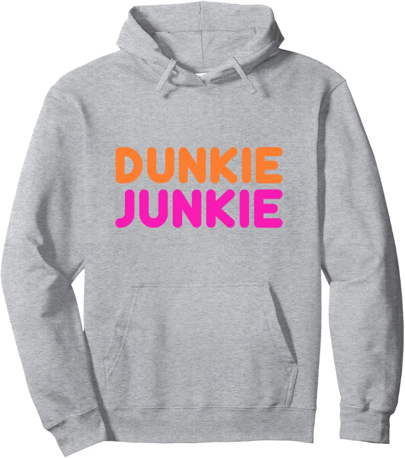 Dunkie Junkie Funny Donut Lover Parody Pullover Hoodie Custom Printed Graphic Hoodie Women Mens Hoodie Funny Sweatshirt