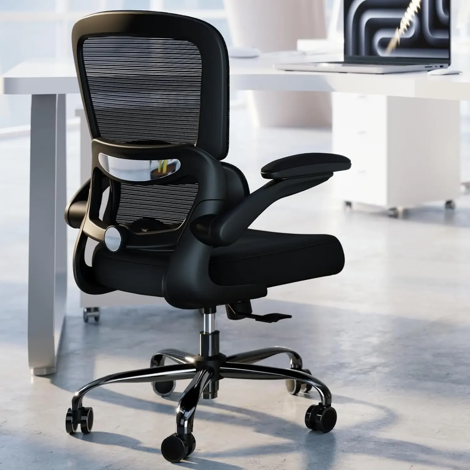 Ergonomic Desk Chair with Adjustable Lumbar Support, Mesh Computer Chair, Executive Chair for Home Office Comfortable Lumbar Sup