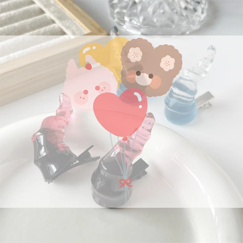 2PCS Funny Dress Up Spiral Devil Horn Hair Clip Barrettes Resin Halloween Headwear Duckbill Clip Cosplay Costume Hairpin Party
