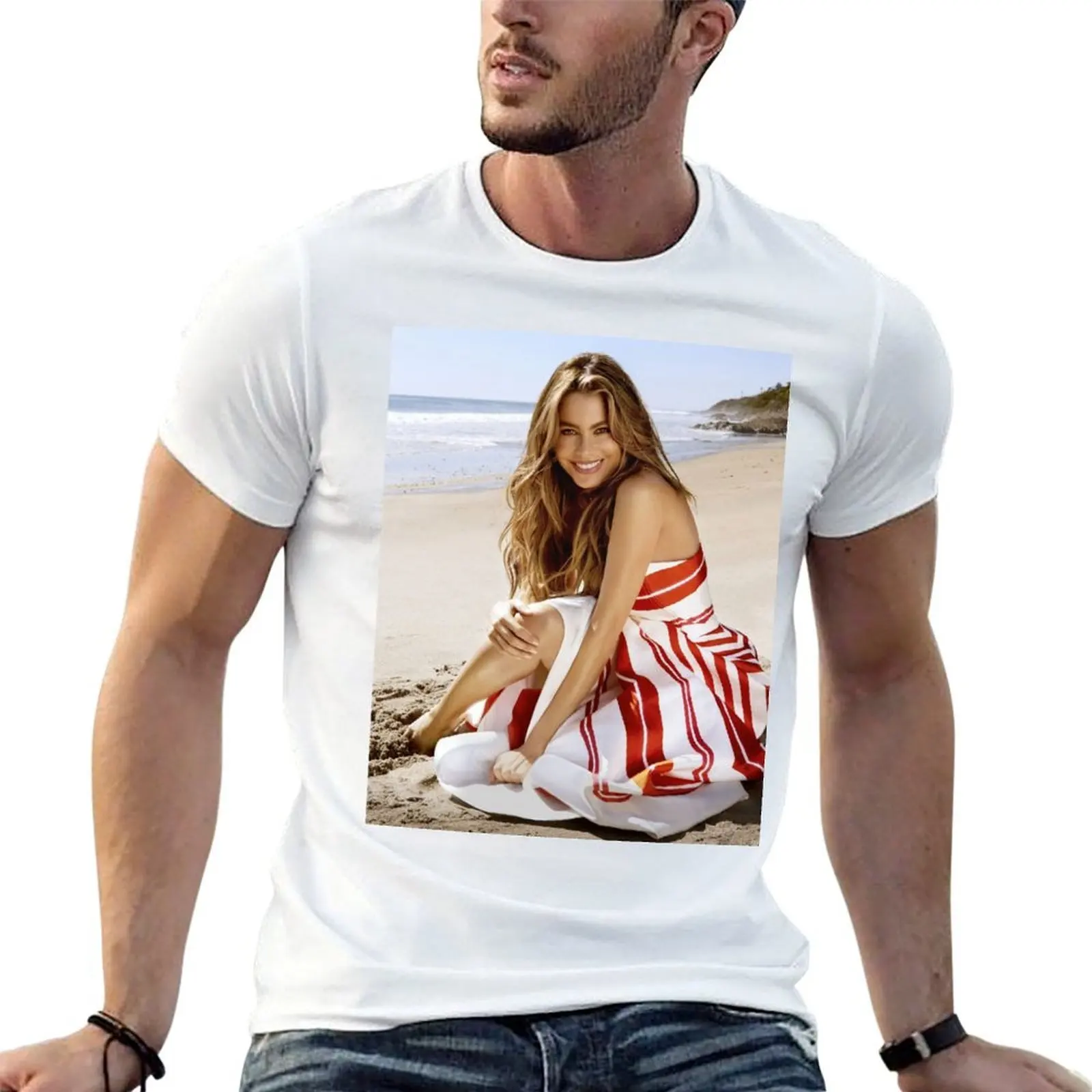 

Sofia Vergara T-Shirt man t shirts high quality luxury brand t shirt man casual cotton t shirts man 100% T-Shirt