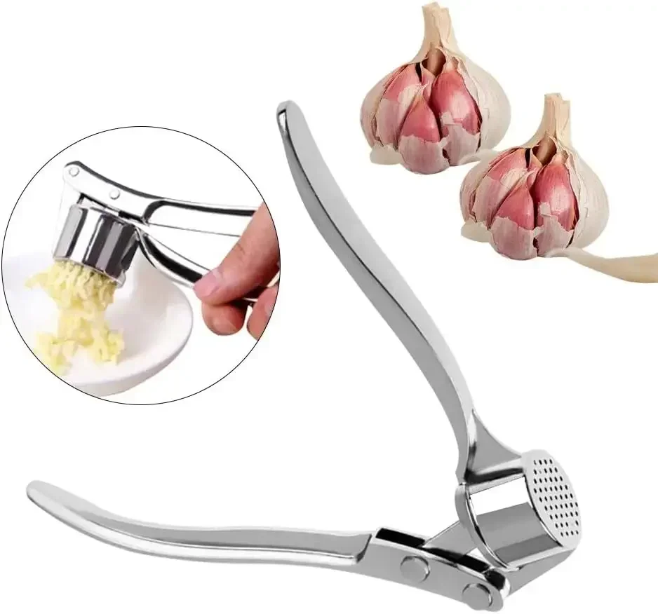 2025 جديد هراسة الثوم المصنوعة من الفولاذ المقاوم للصدأ لضغط القرنفل وتحطيم الزنجبيل المحمولة المطبخ الخضار الطبخ الطارد دليل طحن #4