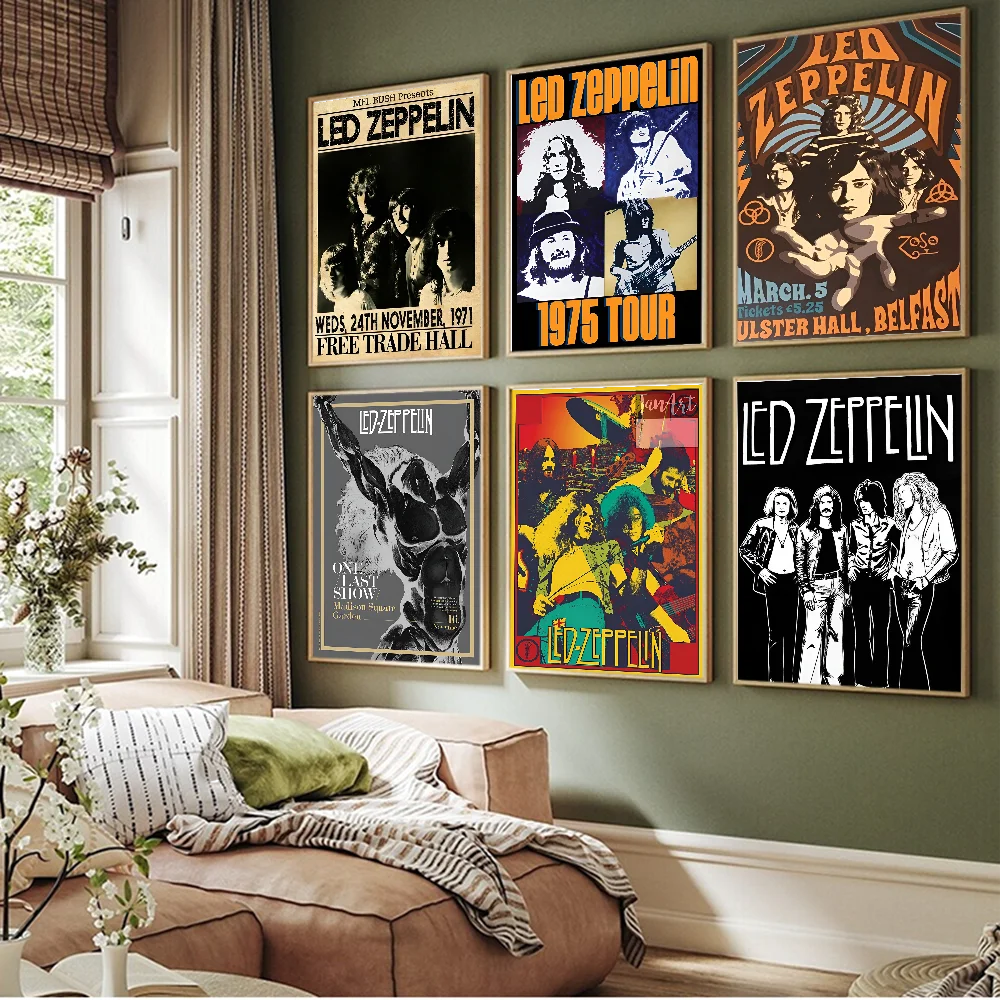 

Band L-Led Z-Zeppelin Cool Anime Posters Sticky Whitepaper Prints Posters Artwork Kawaii Room Decor