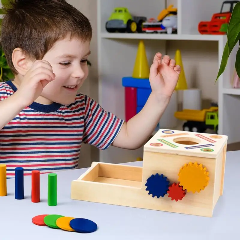 Fijne Motoriek Zintuiglijk Speelgoed Kleur En Vorm Sorteren Muntautomaat Puzzel Verlichting Voorschoolse Leren Speelgoed Voor Kinderdag