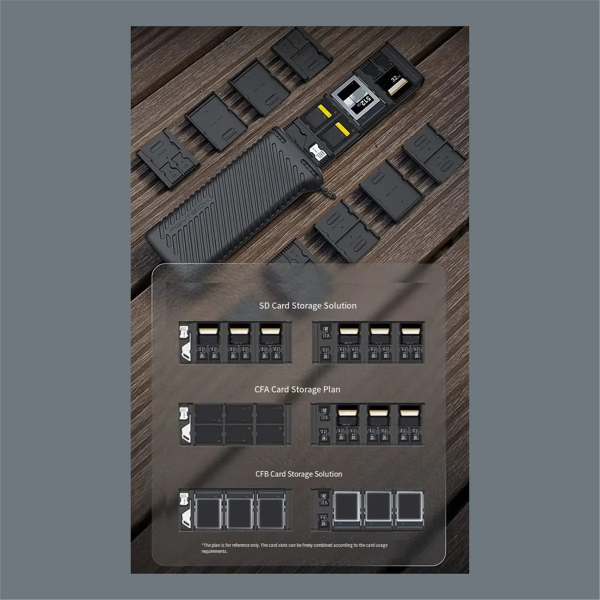 

Водонепроницаемый футляр-кейс для карт памяти SD/CFI/CFB/XQD для хранения карт памяти SD