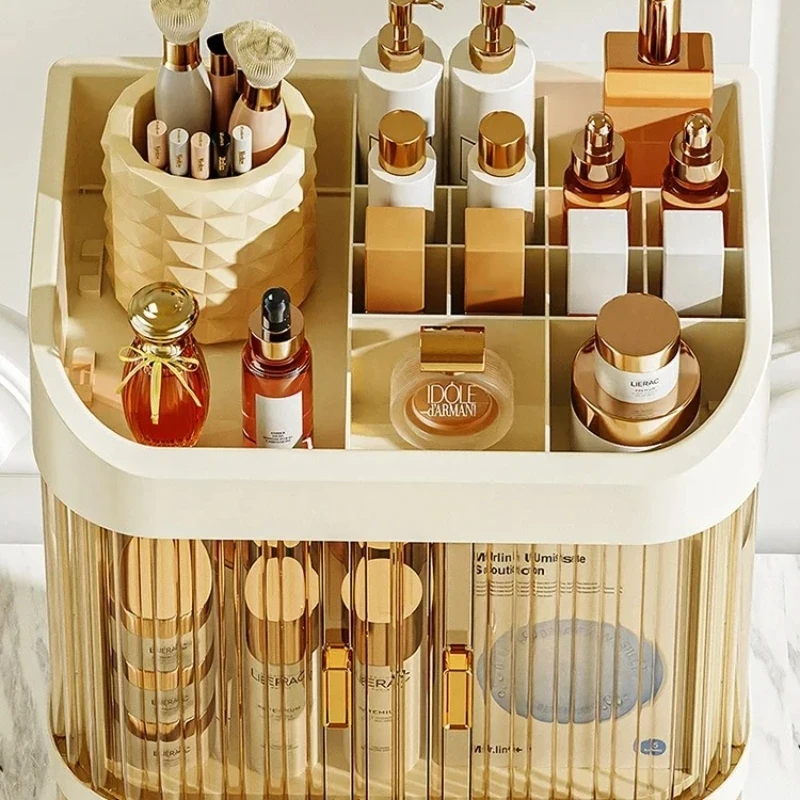 

$Модернизированная пыленепроницаемая крышка] Элегантный акриловый косметичка | 1/2 слоя большой емкости | Универсальное решение для туалетного столика