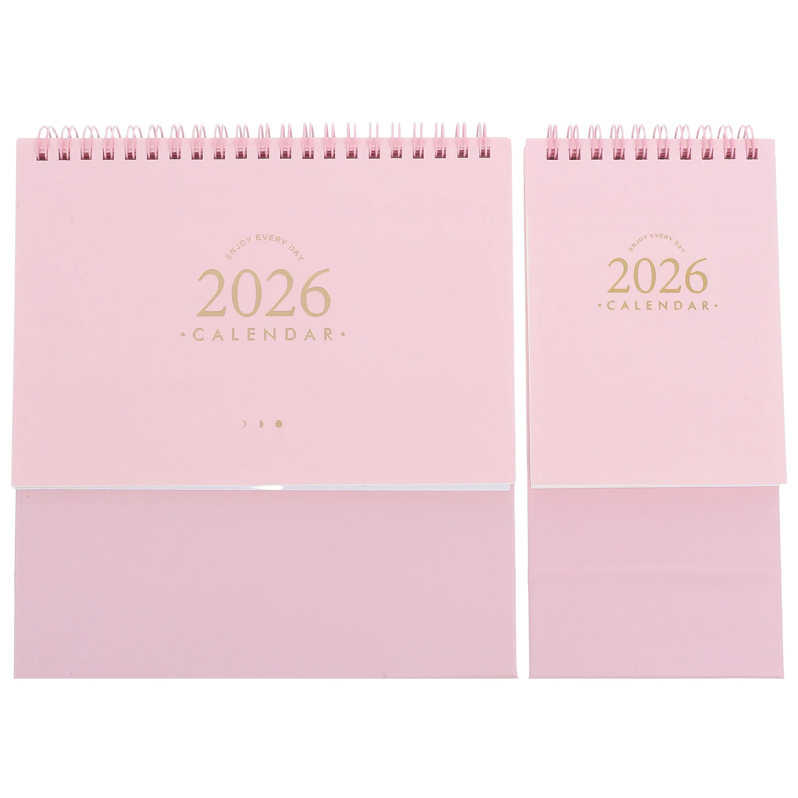 

2pcs Desktop 2026 Vintage Standing Flip Easel Calendar Thick Paper Daily Planner For Office Home School Red 2026 Large Desk